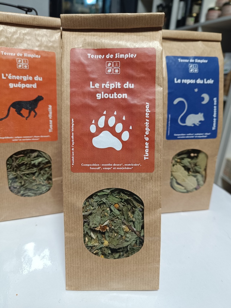 Tisane composée "Le répit du glouton" "Terres de simples" vrac