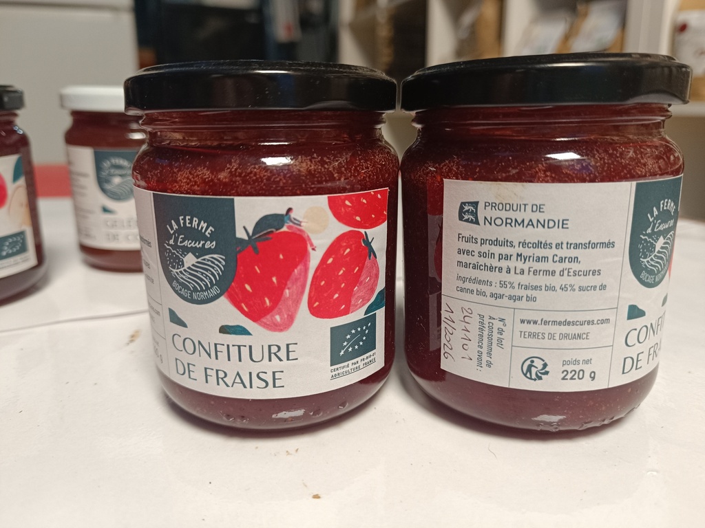 Confiture de fraise "ferme d'Escures" 220g