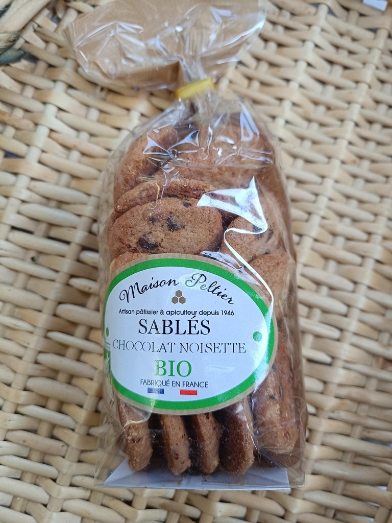 Sablés chocolat-noisettes au miel - paquet de 160g