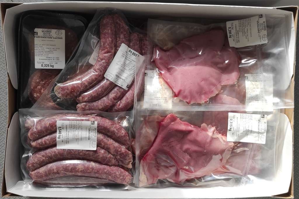 Colis de viande de VEAU 10KG BIO GAEC Vent Marais