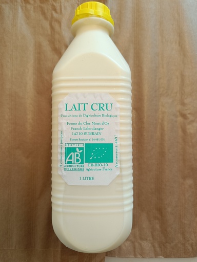 Lait cru fermier Leboulanger BIO 1L