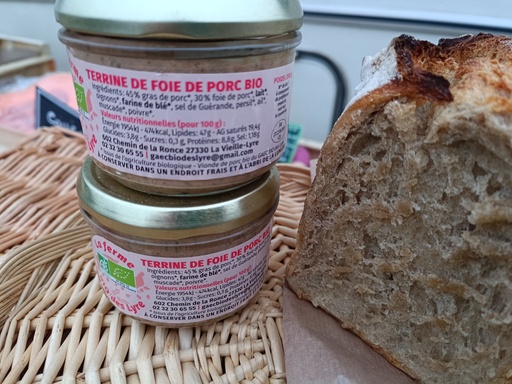 Terrine de Foie Pur Porc 200g, en bocaux longue conservation