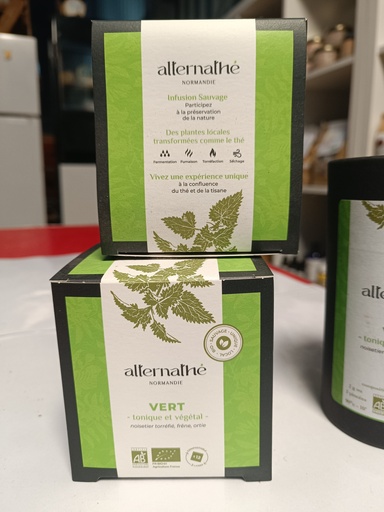 Alternathé VERT "noisetier torréfié, frêne, ortie" sachet compostable